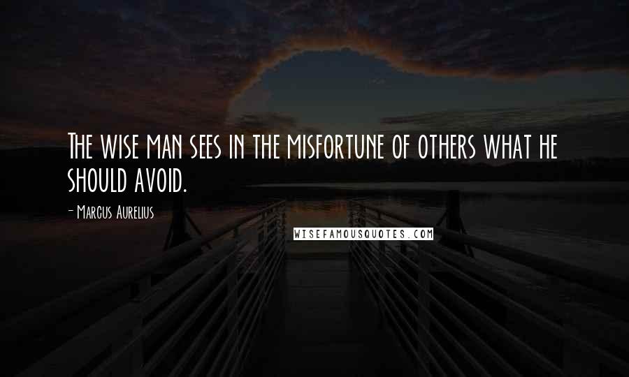 Marcus Aurelius Quotes: The wise man sees in the misfortune of others what he should avoid.