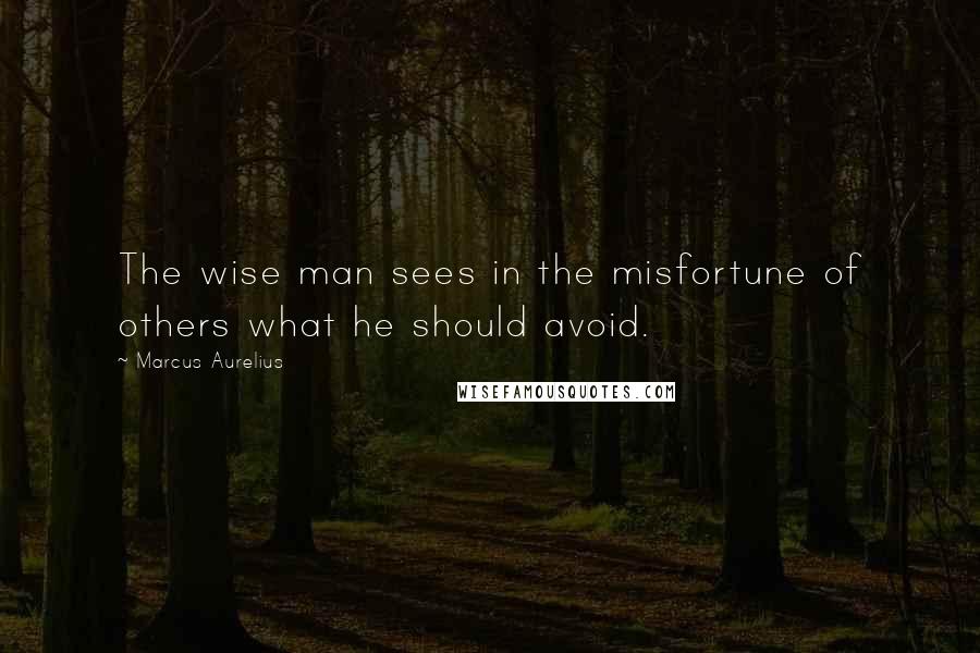 Marcus Aurelius Quotes: The wise man sees in the misfortune of others what he should avoid.