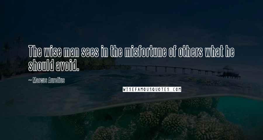 Marcus Aurelius Quotes: The wise man sees in the misfortune of others what he should avoid.