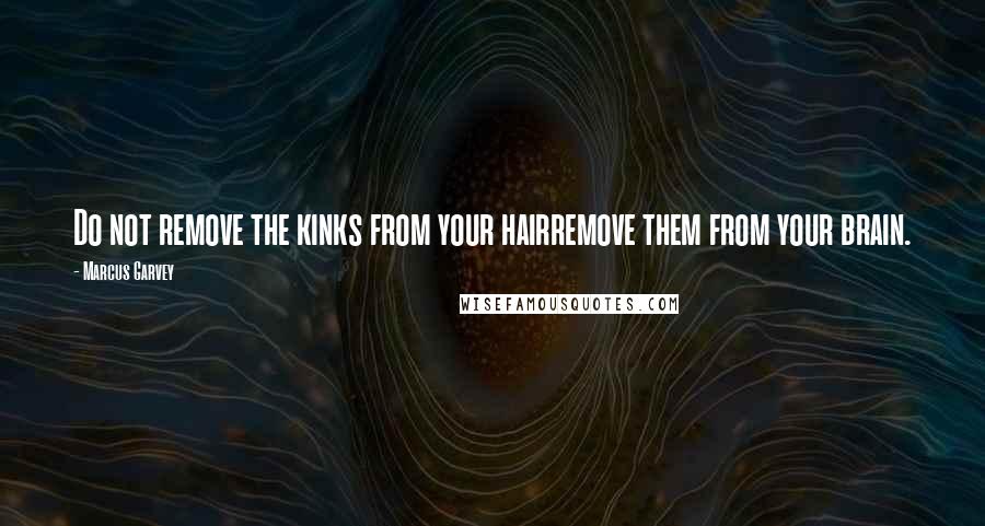 Marcus Garvey Quotes: Do not remove the kinks from your hairremove them from your brain.