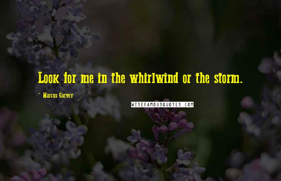 Marcus Garvey Quotes: Look for me in the whirlwind or the storm.