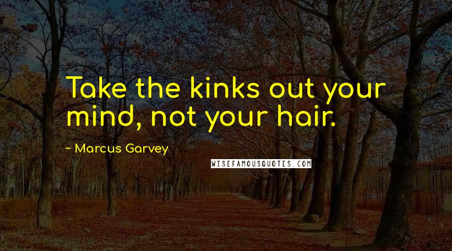 Marcus Garvey Quotes: Take the kinks out your mind, not your hair.