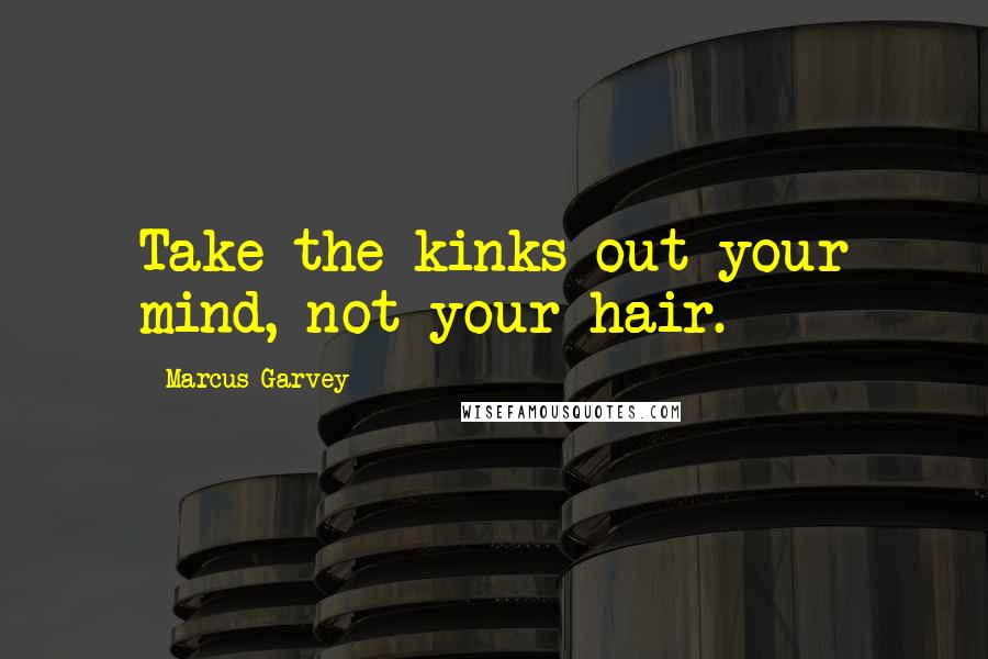 Marcus Garvey Quotes: Take the kinks out your mind, not your hair.