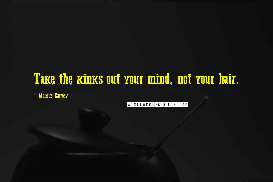 Marcus Garvey Quotes: Take the kinks out your mind, not your hair.