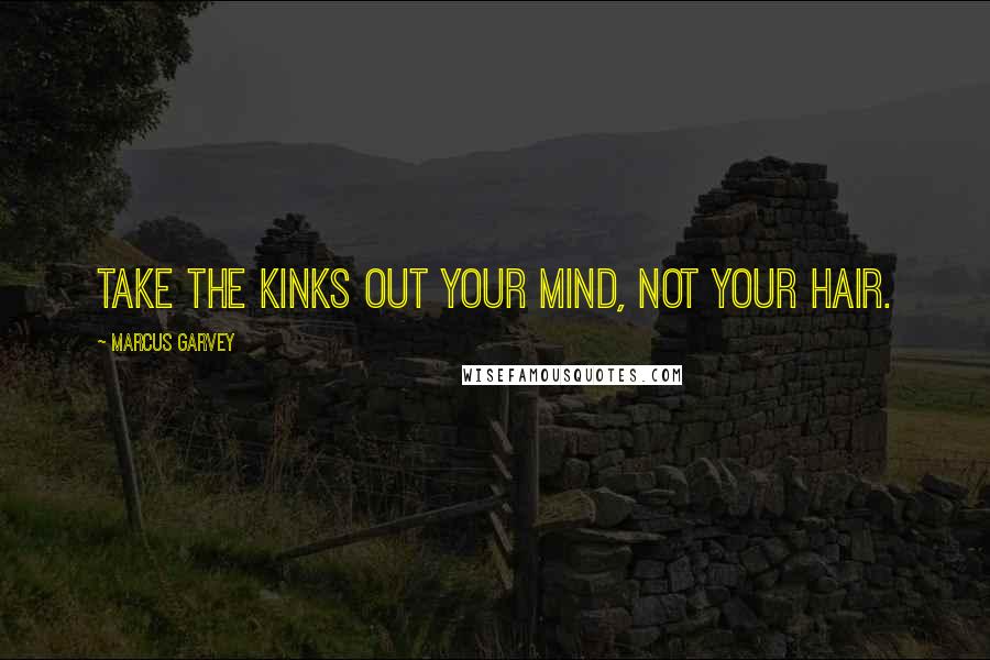 Marcus Garvey Quotes: Take the kinks out your mind, not your hair.