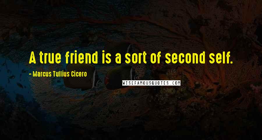 Marcus Tullius Cicero Quotes: A true friend is a sort of second self.