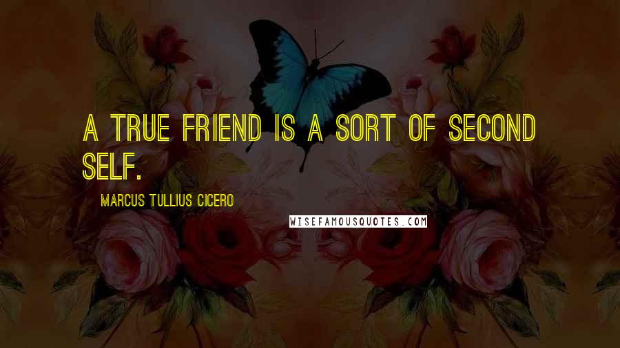 Marcus Tullius Cicero Quotes: A true friend is a sort of second self.