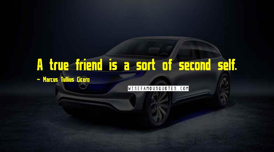 Marcus Tullius Cicero Quotes: A true friend is a sort of second self.