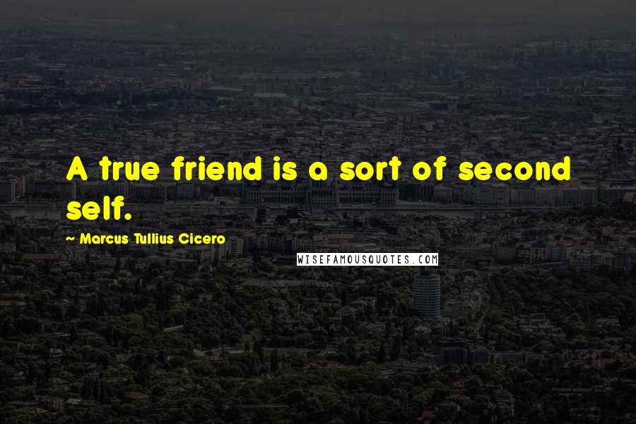 Marcus Tullius Cicero Quotes: A true friend is a sort of second self.