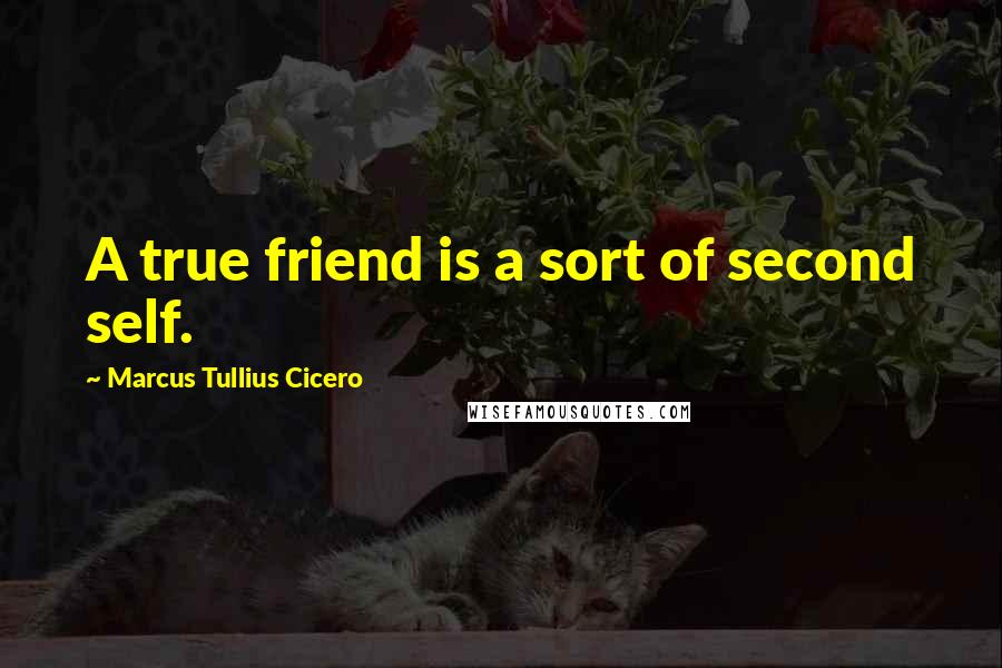 Marcus Tullius Cicero Quotes: A true friend is a sort of second self.