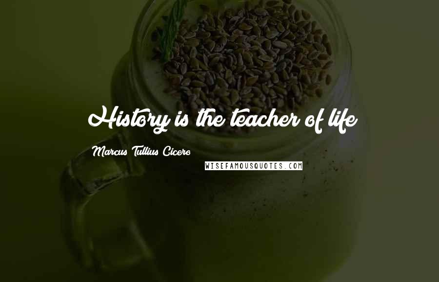 Marcus Tullius Cicero Quotes: History is the teacher of life