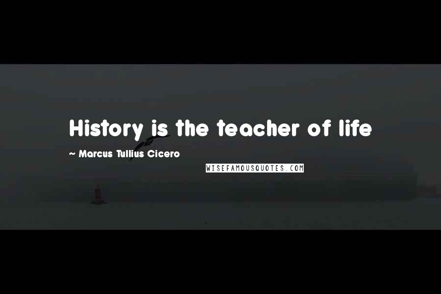 Marcus Tullius Cicero Quotes: History is the teacher of life