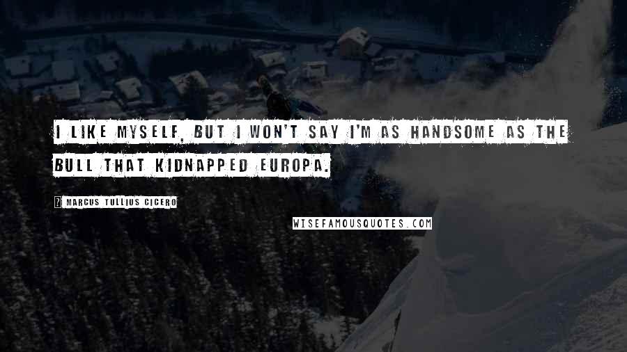 Marcus Tullius Cicero Quotes: I like myself, but I won't say I'm as handsome as the bull that kidnapped Europa.