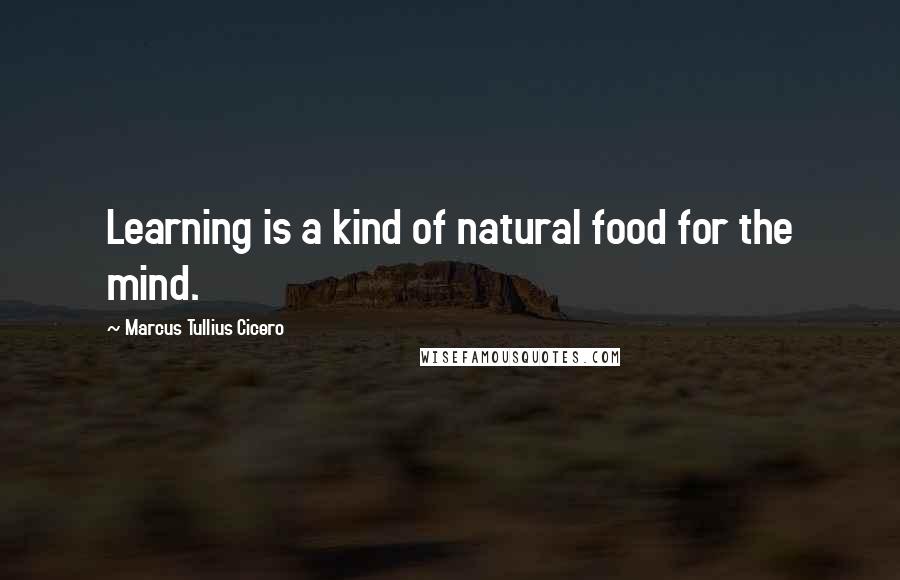 Marcus Tullius Cicero Quotes: Learning is a kind of natural food for the mind.