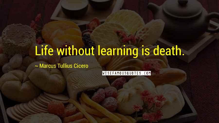 Marcus Tullius Cicero Quotes: Life without learning is death.