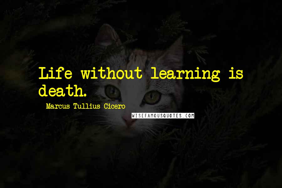 Marcus Tullius Cicero Quotes: Life without learning is death.