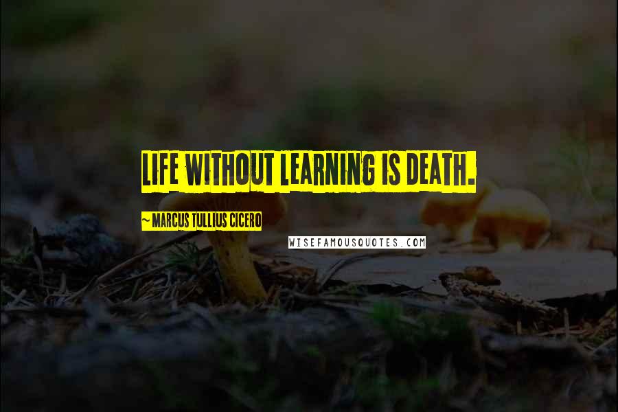 Marcus Tullius Cicero Quotes: Life without learning is death.