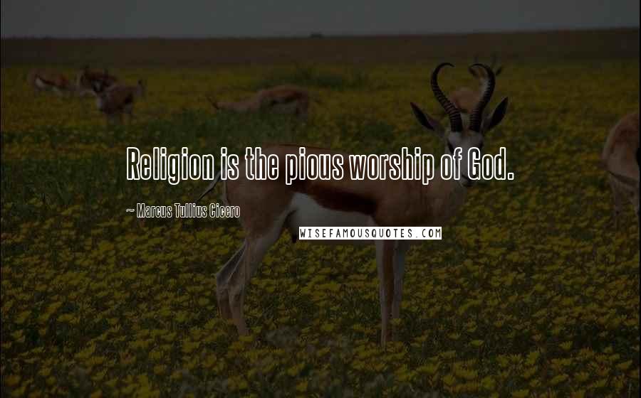 Marcus Tullius Cicero Quotes: Religion is the pious worship of God.