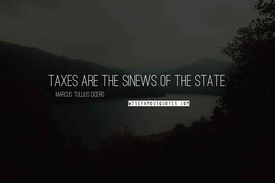 Marcus Tullius Cicero Quotes: Taxes are the sinews of the state.