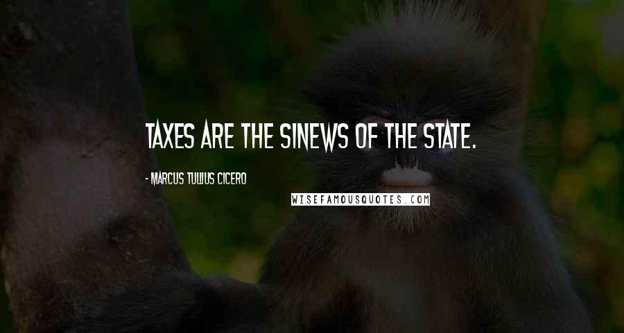 Marcus Tullius Cicero Quotes: Taxes are the sinews of the state.