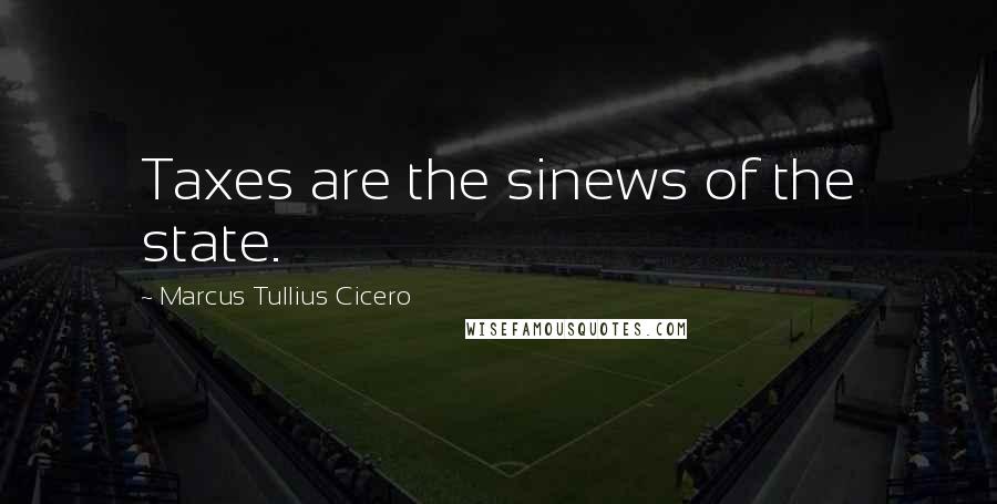 Marcus Tullius Cicero Quotes: Taxes are the sinews of the state.