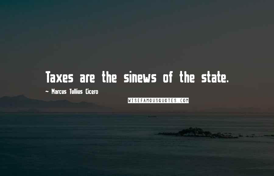 Marcus Tullius Cicero Quotes: Taxes are the sinews of the state.