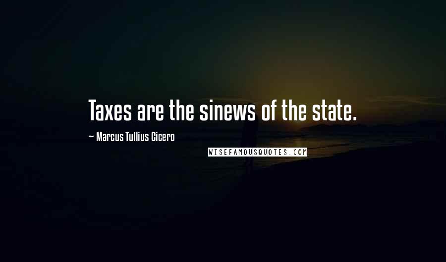 Marcus Tullius Cicero Quotes: Taxes are the sinews of the state.