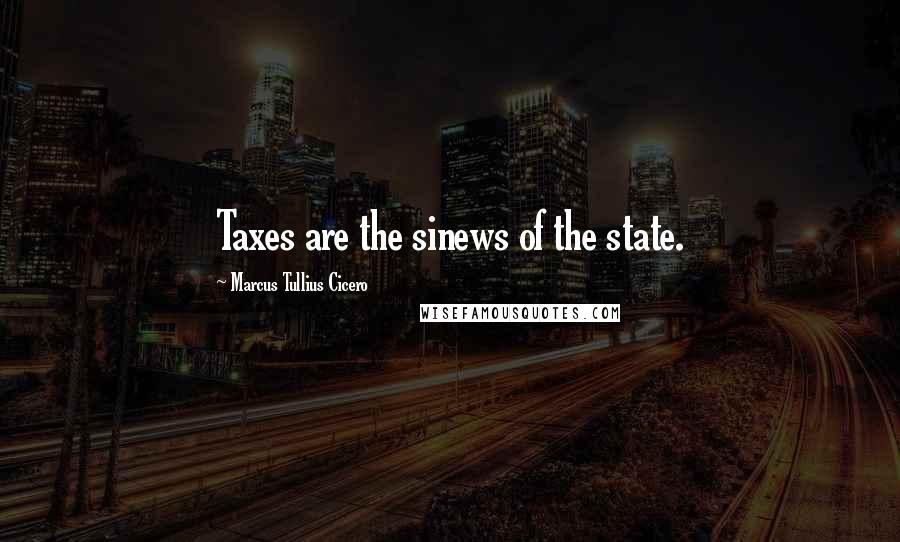 Marcus Tullius Cicero Quotes: Taxes are the sinews of the state.