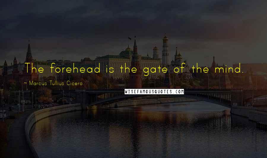 Marcus Tullius Cicero Quotes: The forehead is the gate of the mind.