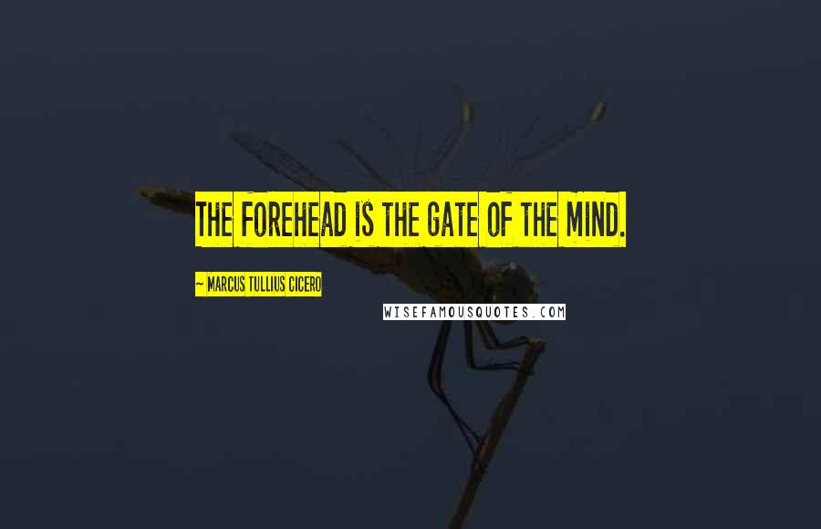 Marcus Tullius Cicero Quotes: The forehead is the gate of the mind.