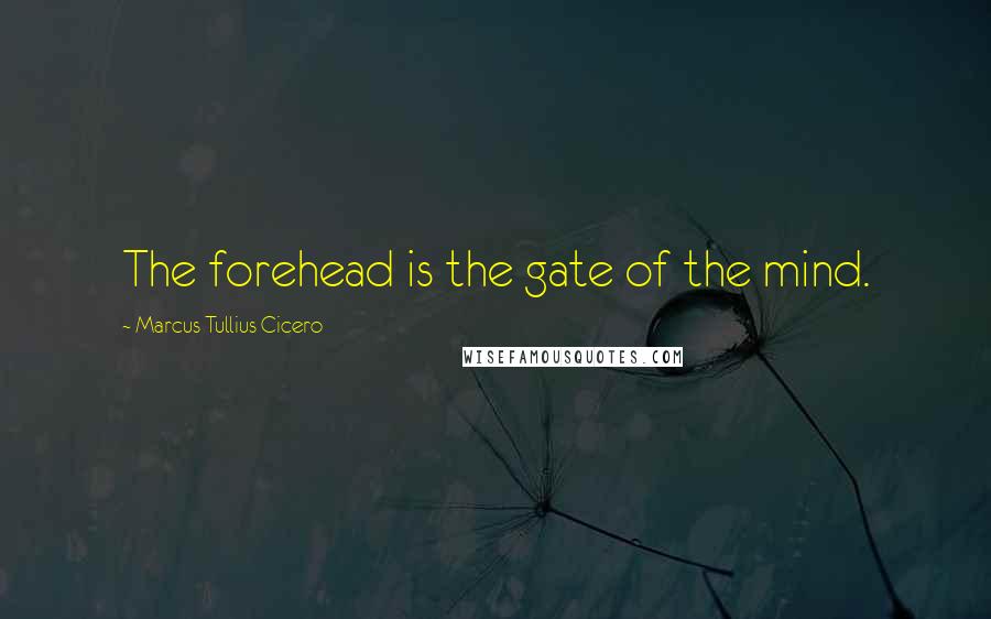 Marcus Tullius Cicero Quotes: The forehead is the gate of the mind.