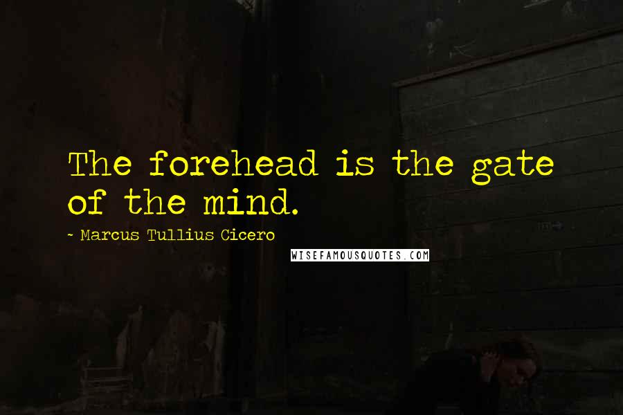 Marcus Tullius Cicero Quotes: The forehead is the gate of the mind.