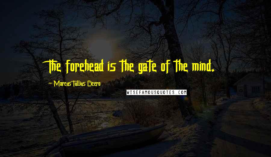 Marcus Tullius Cicero Quotes: The forehead is the gate of the mind.