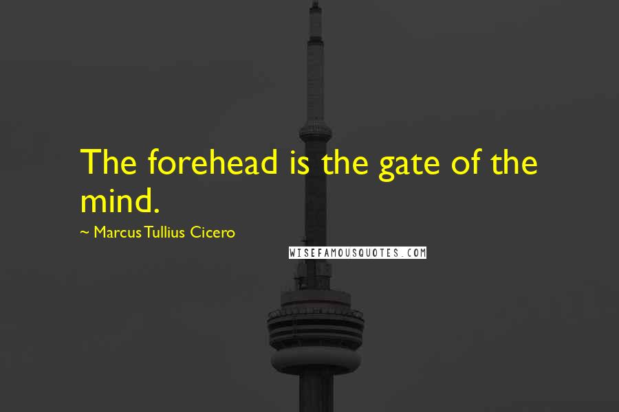Marcus Tullius Cicero Quotes: The forehead is the gate of the mind.