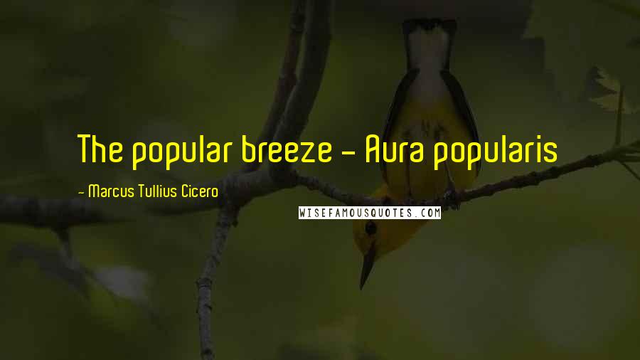 Marcus Tullius Cicero Quotes: The popular breeze - Aura popularis