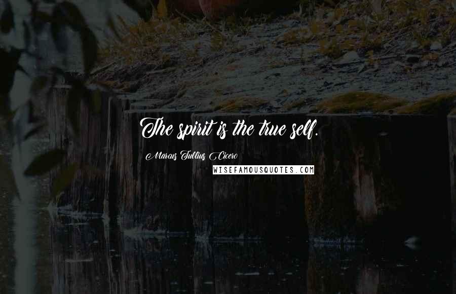 Marcus Tullius Cicero Quotes: The spirit is the true self.
