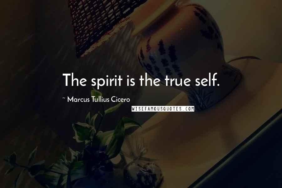 Marcus Tullius Cicero Quotes: The spirit is the true self.