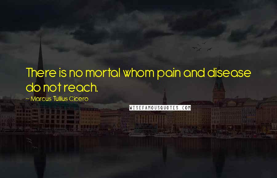 Marcus Tullius Cicero Quotes: There is no mortal whom pain and disease do not reach.