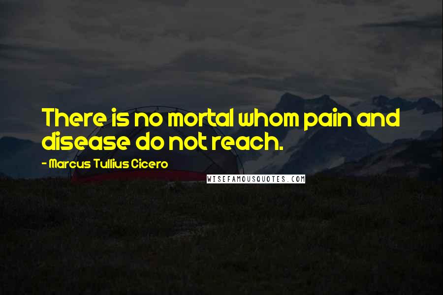 Marcus Tullius Cicero Quotes: There is no mortal whom pain and disease do not reach.