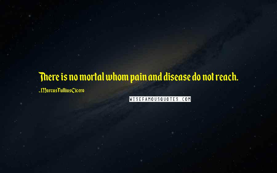 Marcus Tullius Cicero Quotes: There is no mortal whom pain and disease do not reach.