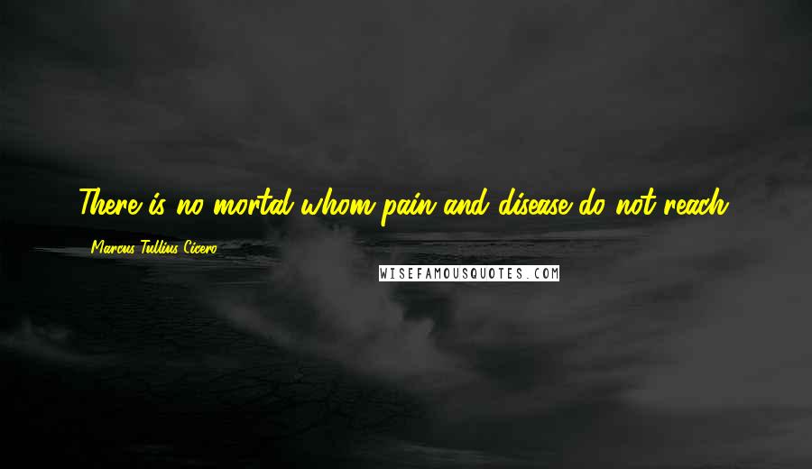 Marcus Tullius Cicero Quotes: There is no mortal whom pain and disease do not reach.