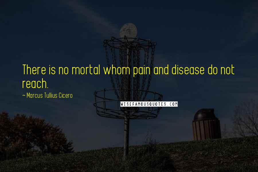 Marcus Tullius Cicero Quotes: There is no mortal whom pain and disease do not reach.