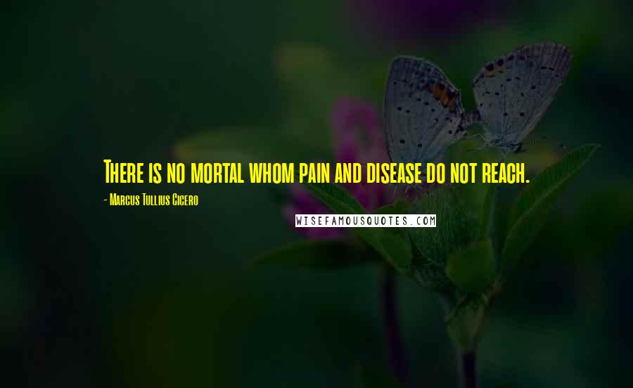 Marcus Tullius Cicero Quotes: There is no mortal whom pain and disease do not reach.