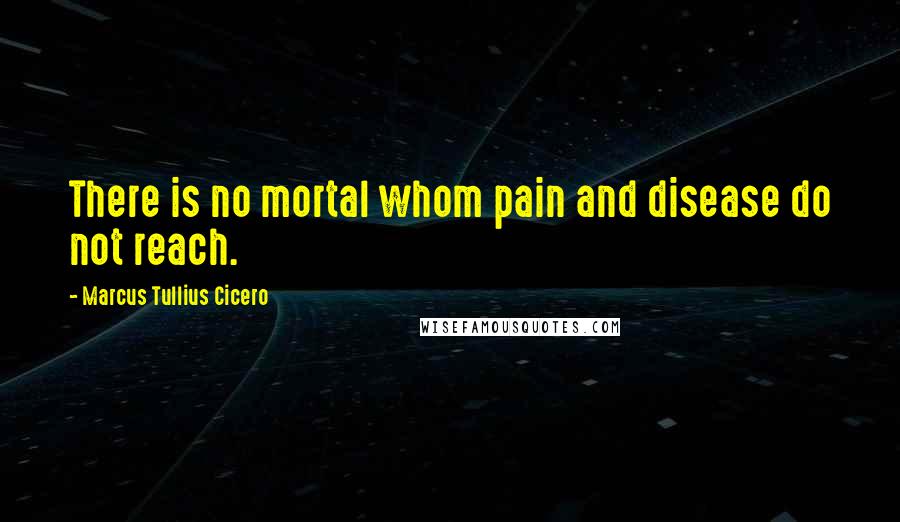 Marcus Tullius Cicero Quotes: There is no mortal whom pain and disease do not reach.