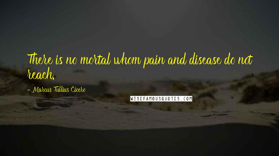 Marcus Tullius Cicero Quotes: There is no mortal whom pain and disease do not reach.
