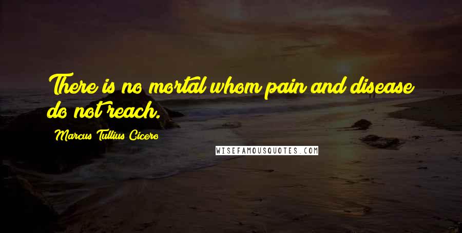 Marcus Tullius Cicero Quotes: There is no mortal whom pain and disease do not reach.