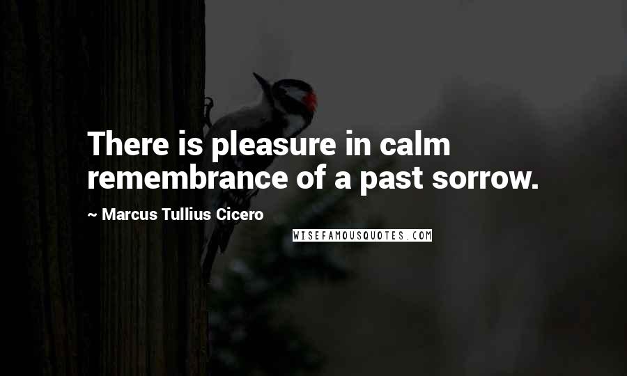 Marcus Tullius Cicero Quotes: There is pleasure in calm remembrance of a past sorrow.