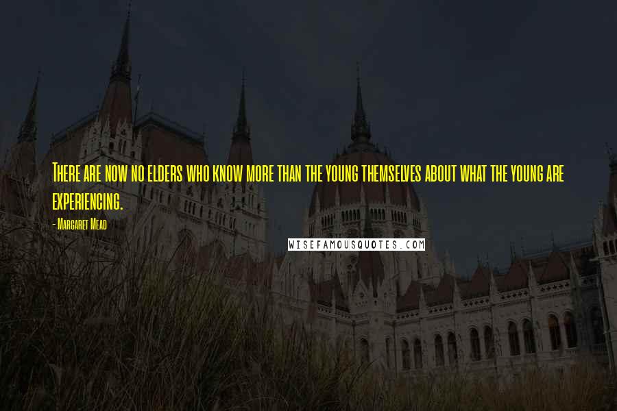 Margaret Mead Quotes: There are now no elders who know more than the young themselves about what the young are experiencing.