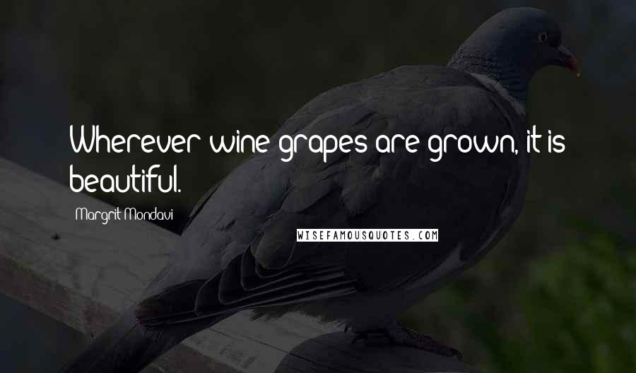 Margrit Mondavi Quotes: Wherever wine grapes are grown, it is beautiful.