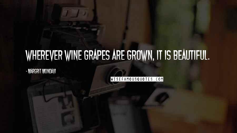 Margrit Mondavi Quotes: Wherever wine grapes are grown, it is beautiful.